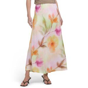 WHITE CLOSET multi Blurred Maxi Skirt